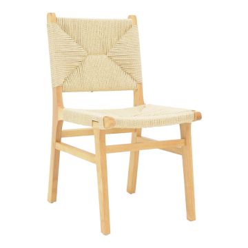 Scaun Arten pakoworld funie-cauciuc in culoare Naturala 60x55x85cm