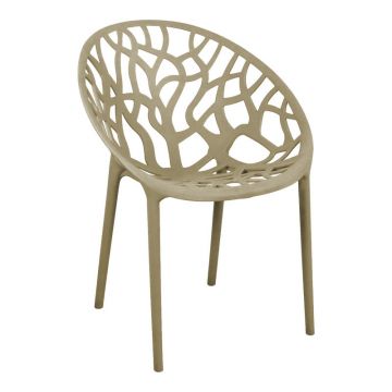 Scaun Daren pakoworld PP în nuanță de Crem cu dimensiunile 59x60x79,5 cm 60x59