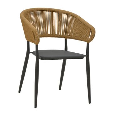 Scaun de gradina Raven, Alb - Gri, 57x62x78 cm