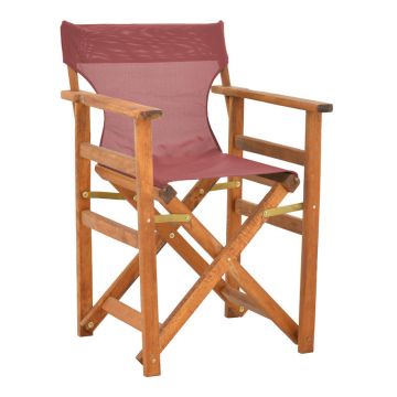 Scaun director Kompa din nuc solid de fag si material rosu burgund 54x57