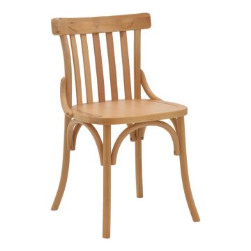 Scaun Flisbie pakoworld lemn Natural de fag 46x48x86cm