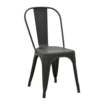 Scaun Utopia  metal Negru 44x44x85cm