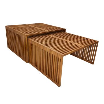 Set masa Tinnie pakoworld din 2 lemn de tec in nuanta Naturala