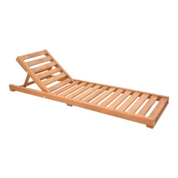 Sezlong Specta pakoworld lemn masiv de fag culoare nuc 60x190x50cm