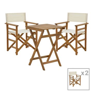 Sufragerie Bistrual-Lazio pakoworld set 3 rabatabile lemn masiv de salcam 50x50x70cm