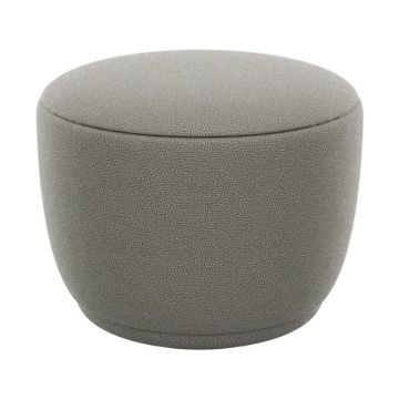 Taburet gri cu tapițerie din stofă bouclé KUON – Blomus