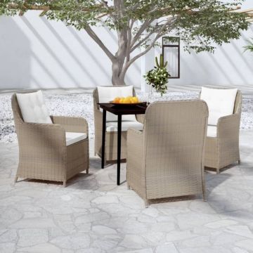Set de mobilier pentru grădină, 5 piese, maro
