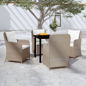 Set de mobilier pentru grădină, 5 piese, maro