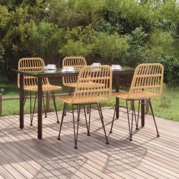 Set mobilier de grădină, 5 piese, poliratan