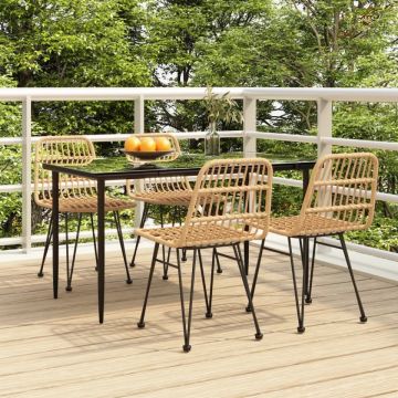 Set mobilier de grădină, 5 piese, poliratan