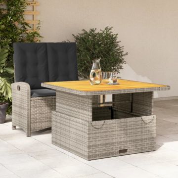 Set mobilier de grădină cu perne, 2 piese, gri, poliratan