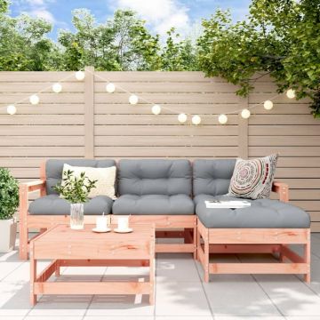 Set mobilier de grădină cu perne, 5 piese, lemn masiv douglas
