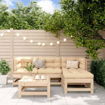 Set mobilier relaxare de grădină 5 piese lemn masiv de pin