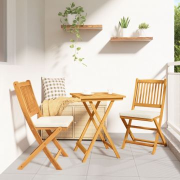 Set Bistro Grădină 3 Piese Lemn Masiv Acacia