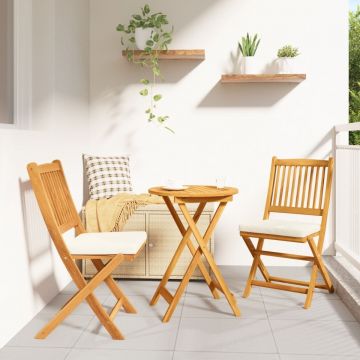 Set Bistro pentru Grădină 3 Piese din Lemn Solid de Acacia