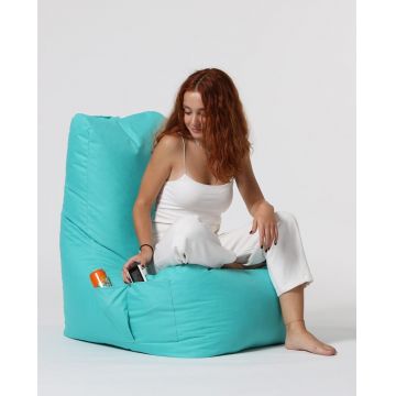 Taburet puf beanbag de gradina Diamond Turcoaz
