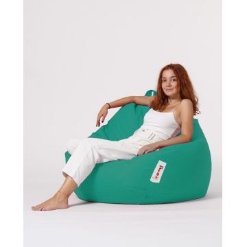 Taburet puf beanbag de gradina Premium Turcoaz