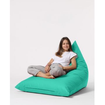 Taburet puf beanbag de gradina Pyramid Turcoaz