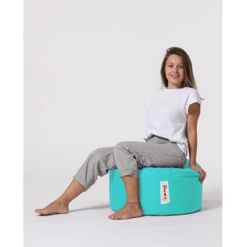 Taburet puf beanbag de gradina Round Turcoaz