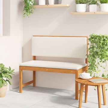 Bancă de grădină cu perne 100x50x91 cm din lemn masiv de acacia