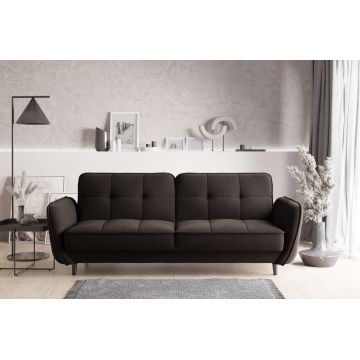 Canapea extensibila 3 locuri ELTAP, SO-BEL-22FL, Bellis, 220x90x83 cm, lemn/poliester, maro inchis