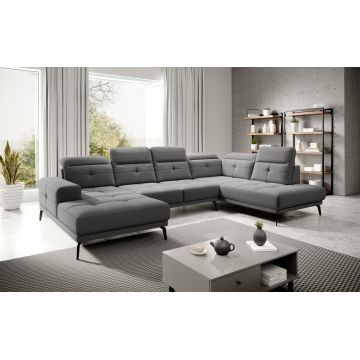 Coltar dreapta 6 locuri ELTAP, RT-05GO, Bretan, 350x205x107 cm, lemn/poliester, gri
