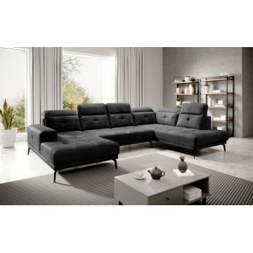 Coltar dreapta 6 locuri ELTAP, RT-06NU, Bretan, 350x205x107 cm, lemn/poliester, gri inchis