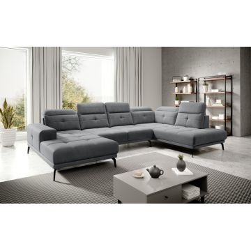 Coltar dreapta 6 locuri ELTAP, RT-06SO, Bretan, 350x205x107 cm, lemn/poliester, gri inchis