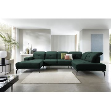 Coltar dreapta 6 locuri ELTAP, RT-35LO, Bretan, 350x205x107 cm, lemn/poliester, verde inchis