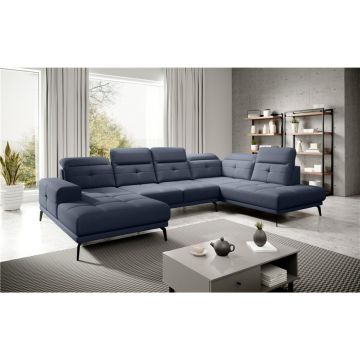 Coltar dreapta 6 locuri ELTAP, RT-40PO, Bretan, 350x205x107 cm, lemn/poliester, albastru