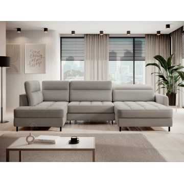 Coltar extensibil dreapta 4 locuri ELTAP, RT-03RAQ, Berrto, 306x165x100 cm, lemn/poliester, gri