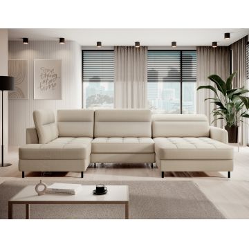 Coltar extensibil dreapta 4 locuri ELTAP, RT-18MAN, Berrto, 306x165x100 cm, lemn/poliester, bej