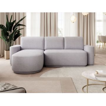 Coltar extensibil stanga 4 locuri ELTAP, Aurumm, 285x180x92 cm, lemn/poliester, gri