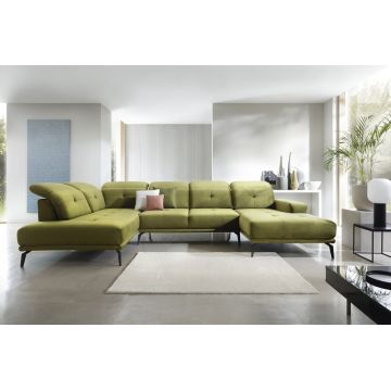Coltar stanga 6 locuri ELTAP, LT-33LO, Bretan, 350x205x107 cm, lemn/poliester, verde olive