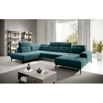 Coltar stanga 6 locuri ELTAP, LT-38VE, Bretan, 350x205x107 cm, lemn/poliester, verde