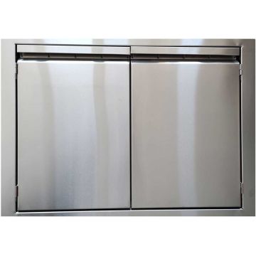 Grandhall Grandpro Usa din inox cu cadru built-in, 81 x 57 x 4 cm, pentru insula si bucatarie exterioara, Grandhall A08001005T Elite 4B, Argintiu