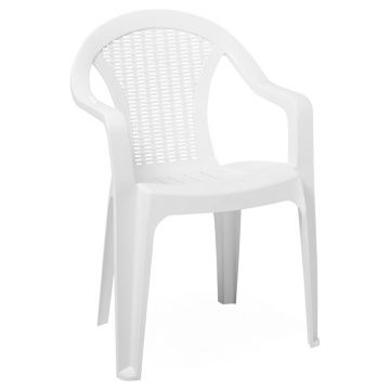 Scaun exterior Headway, Alb, 56x42x78 cm
