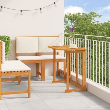 Set de dining pentru grădină 4 piese din lemn de acacia