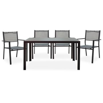 Set de gradina 5 piese Nares-Moly aluminiu texMarone 135x200