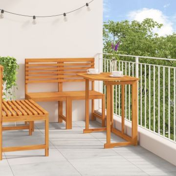 Set de masă pentru grădină , 4 piese, din lemn masiv de acacia