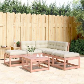 Set mobilier de grădină cu perne, 5 piese, lemn masiv douglas