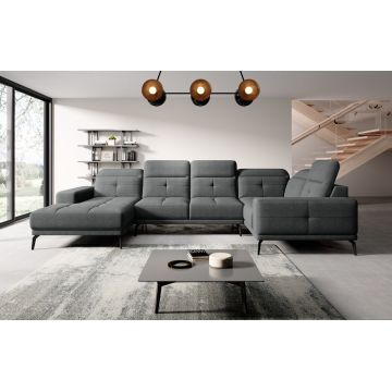 Coltar dreapta 6 locuri ELTAP, RT-05VER, Neviro, 350x201x77 cm, lemn/poliester, gri inchis