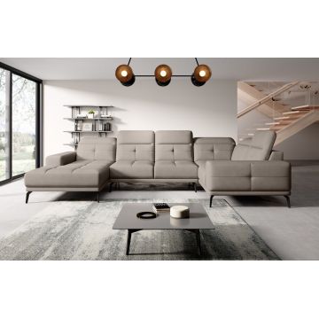 Coltar dreapta 6 locuri ELTAP, RT-07PO, Neviro, 350x201x77 cm, lemn/poliester, gri