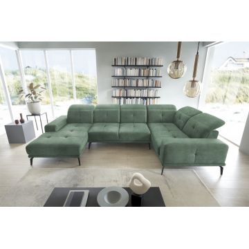 Coltar dreapta 6 locuri ELTAP, RT-100LO, Neviro, 350x201x77 cm, lemn/poliester, verde
