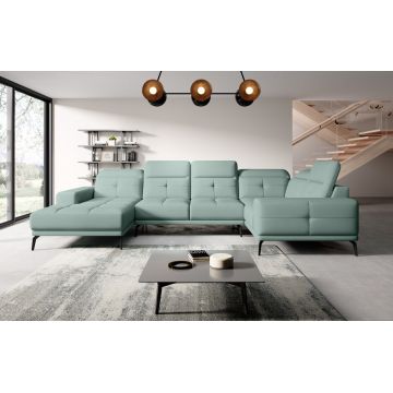 Coltar dreapta 6 locuri ELTAP, RT-100PO, Neviro, 350x201x77 cm, lemn/poliester, verde menta