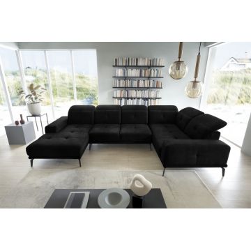 Coltar dreapta 6 locuri ELTAP, RT-10LO, Neviro, 350x201x77 cm, lemn/poliester, negru