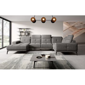 Coltar dreapta 6 locuri ELTAP, RT-130MAR, Neviro, 350x201x77 cm, lemn/poliester, gri