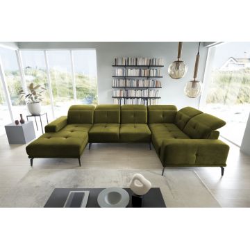 Coltar dreapta 6 locuri ELTAP, RT-33NU, Neviro, 350x201x77 cm, lemn/poliester, verde olive