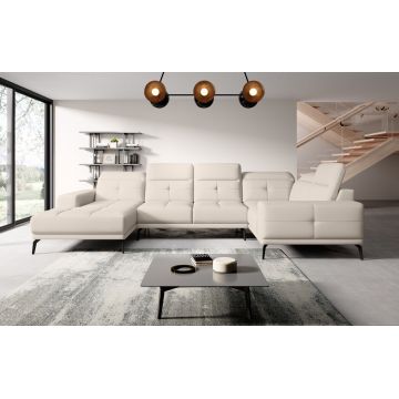 Coltar dreapta 6 locuri ELTAP, RT-33SOF, Neviro, 350x201x77 cm, lemn/poliester, bej deschis