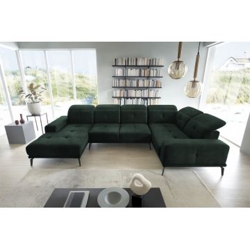 Coltar dreapta 6 locuri ELTAP, RT-35LO, Neviro, 350x201x77 cm, lemn/poliester, verde inchis
